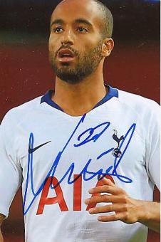 Lucas Moura  Tottenham Hotspur  Fußball Autogramm Foto original signiert 