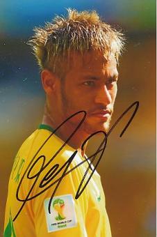 Neymar  Brasilien  Fußball Autogramm Foto original signiert 