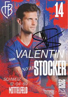 Valten Stocker  FC Basel  2020/2021  Fußball Autogrammkarte  original signiert 