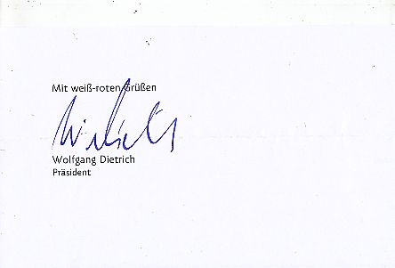 Wolfgang Dietrich   VFB Stuttgart  Fußball Autogramm Karte  original signiert 