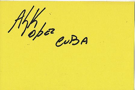 Aleksa Lopez  Kuba   Leichtathletik  Autogramm Karte  original signiert 