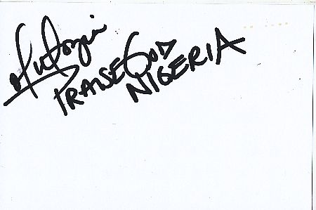 Augustus Toyin  Nigeria   Leichtathletik  Autogramm Karte  original signiert 