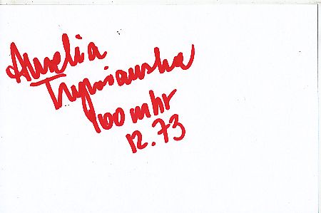 Aurelia Trywiańska    Leichtathletik  Autogramm Karte  original signiert 