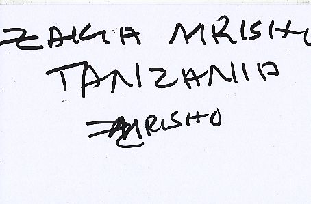 Zakia Mrisho   Leichtathletik  Autogramm Karte  original signiert 