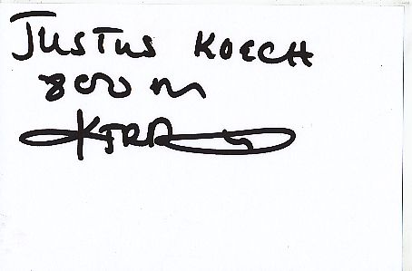 Justus Koech  Leichtathletik  Autogramm Karte  original signiert 
