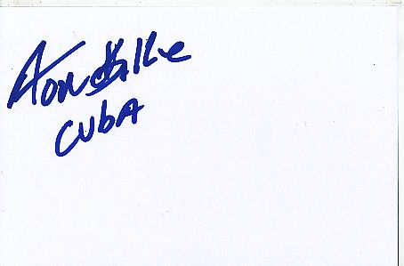 Arasay Thondike  Kuba  Leichtathletik  Autogramm Karte  original signiert 