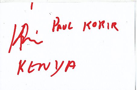 Pavel Korir  Kenia   Leichtathletik  Autogramm Karte  original signiert 