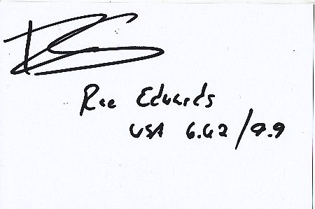 Edwards  USA  Leichtathletik  Autogramm Karte  original signiert 