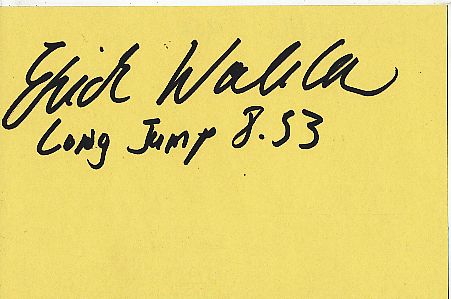 Erich Walther  USA  Leichtathletik  Autogramm Karte  original signiert 