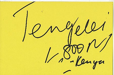 Joseph Tengelei  Kenia  Leichtathletik  Autogramm Karte  original signiert 