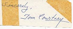 Tom Courtney  USA  1. OS 1956  Leichtathletik  Autogramm Blatt  original signiert 