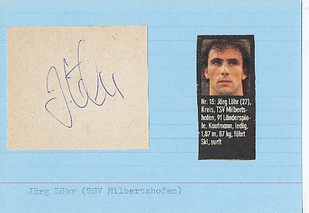 Jörg Löhr   DHB  +  TSV Milbertshofen  Autogramm Karte  original signiert 