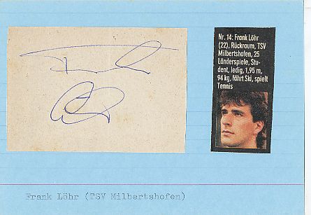Frank Löhr   DHB  +  TSV Milbertshofen  Autogramm Karte  original signiert 