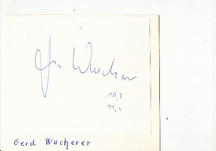 Gerhard Wucherer   Leichtathletik  Karte original signiert 