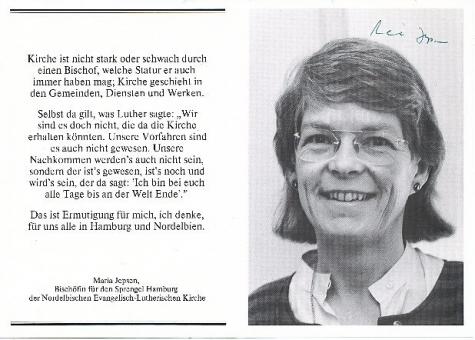 Maria Jepsen  Bischöfin  Kirche  Autogrammkarte original signiert 