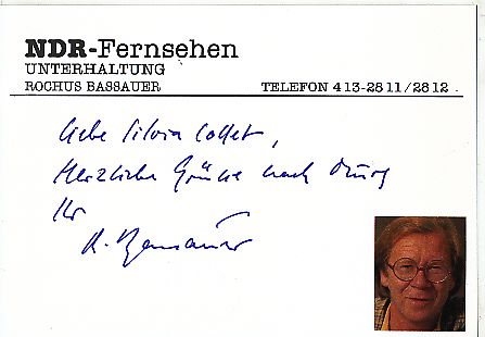 Rochus Bassauer  NDR   TV  Autogramm Karte original signiert 