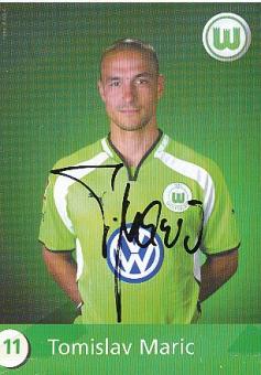 Tomislav Maric  VFL Wolfsburg  beschädigte  Fußball Autogrammkarte original signiert 