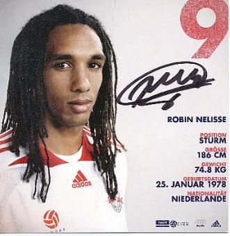 Robin Nelisse  RB Salzburg  beschädigte  Fußball Autogrammkarte original signiert 