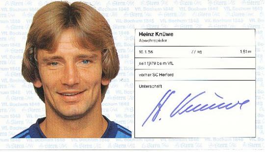 Heinz Knüwe  VFL Bochum  Fußball Autogrammkarte  original signiert 
