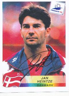 Jan Heintze  Dänemark  WM 1998   Fußball Autogramm Blatt  original signiert 