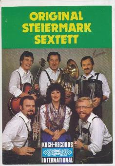 Original Steiermark Sextett  Musik  beschädigte Autogrammkarte original signiert 