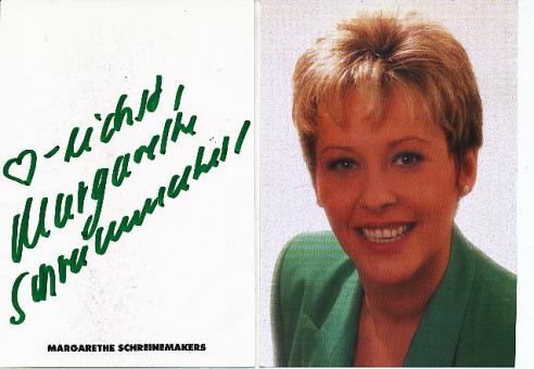 Margarethe Schreinemakers  Sat 1  TV  Autogrammkarte original signiert 