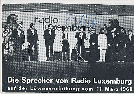 Frank Elstner  RTL   1969   TV  Autogrammkarte original signiert 