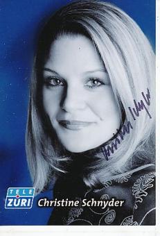 Christine Schnyder  Tele Züri   TV Sender Autogramm Foto original signiert 