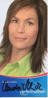 Claudia Schick  HR  TV  Sender  Autogrammkarte original signiert 