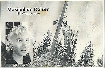 Maximilian Kaiser  Skispringen  beschädigtes  Autogramm Foto original signiert 