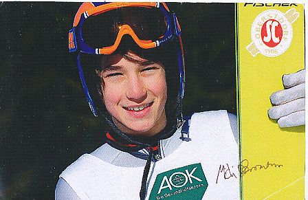 Maximilian Herrmann  Skispringen   Autogramm Blatt  original signiert 