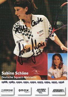 Sabine Schöne  Squash  Autogrammkarte original signiert 