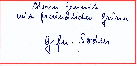 Elisabeth Gräfin von Soden † 2008  Schießen  Blatt  original signiert 