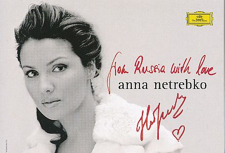 Anna Netrebko   Musik  Autogrammkarte Druck signiert 