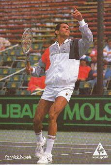 Yannick Noah  Frankreich   Tennis   Autogrammkarte 