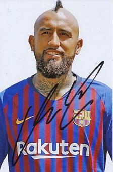 Arturo Vidal  FC Barcelona  Fußball Autogramm Foto original signiert 