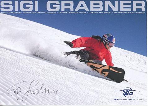 Sigi Grabner  Snowboard  Ski Alpin  Autogrammkarte original signiert 