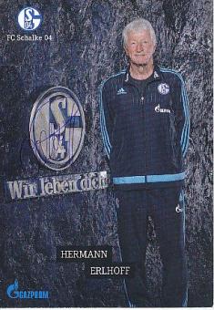 Hermann Erlhoff  Traditionsmannschaft  FC Schalke 04  Autogrammkarte original signiert 