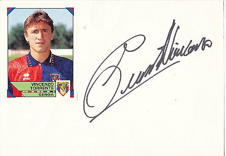 Vincenzo Torrente  FC Genua  Fußball Autogramm Karte  original signiert 