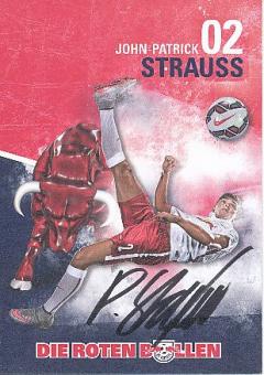 John Patrick Strauss  2015/2016  RB Leipzig  Fußball  Autogrammkarte original signiert 