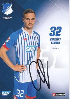 Benedikt Gimber  2015/2016  TSG 1899 Hoffenheim  Fußball  Autogrammkarte original signiert 