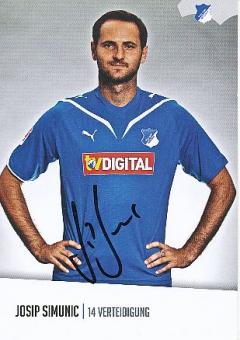 Josip Simunic   2010/2011  TSG 1899 Hoffenheim  Fußball  Autogrammkarte original signiert 