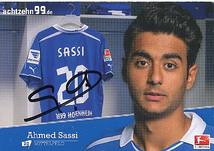 Ahmed Sassi  2013/2014  TSG 1899 Hoffenheim  Fußball  Autogrammkarte original signiert 
