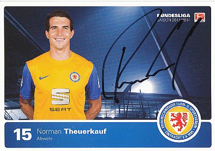 Norman Theuerkauf  2013/2014  Eintracht Braunschweig  Fußball  Autogrammkarte original signiert 