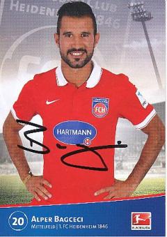 Alper Bagceci   2014/2015  FC Heidenheim  Fußball  Autogrammkarte original signiert 
