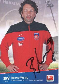 Bernd Weng  2014/2015  FC Heidenheim  Fußball  Autogrammkarte original signiert 