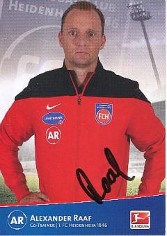 Alexander Raaf  2014/2015  FC Heidenheim  Fußball  Autogrammkarte original signiert 
