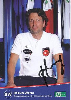 Bernd Weng  2012/2013  FC Heidenheim  Fußball  Autogrammkarte original signiert 