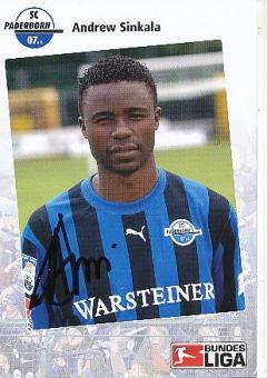 Andrew Sinkala  SC Paderborn  Fußball  Autogrammkarte original signiert 