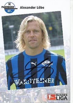 Alexander Löbe  SC Paderborn  Fußball  Autogrammkarte original signiert 